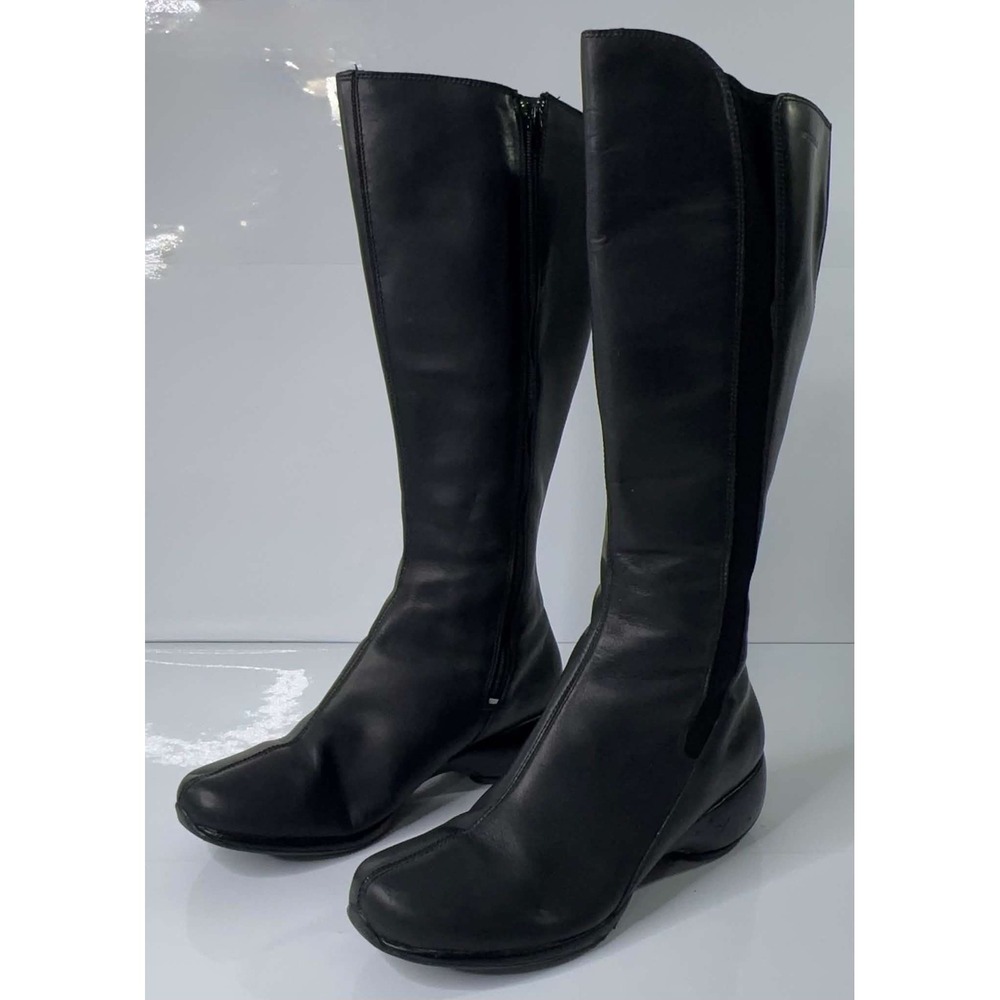 Merrell Spire Peak J43402 Womens 8.5 Waterproof Leather Tall Boots Y2K Black - Picture 3 of 12